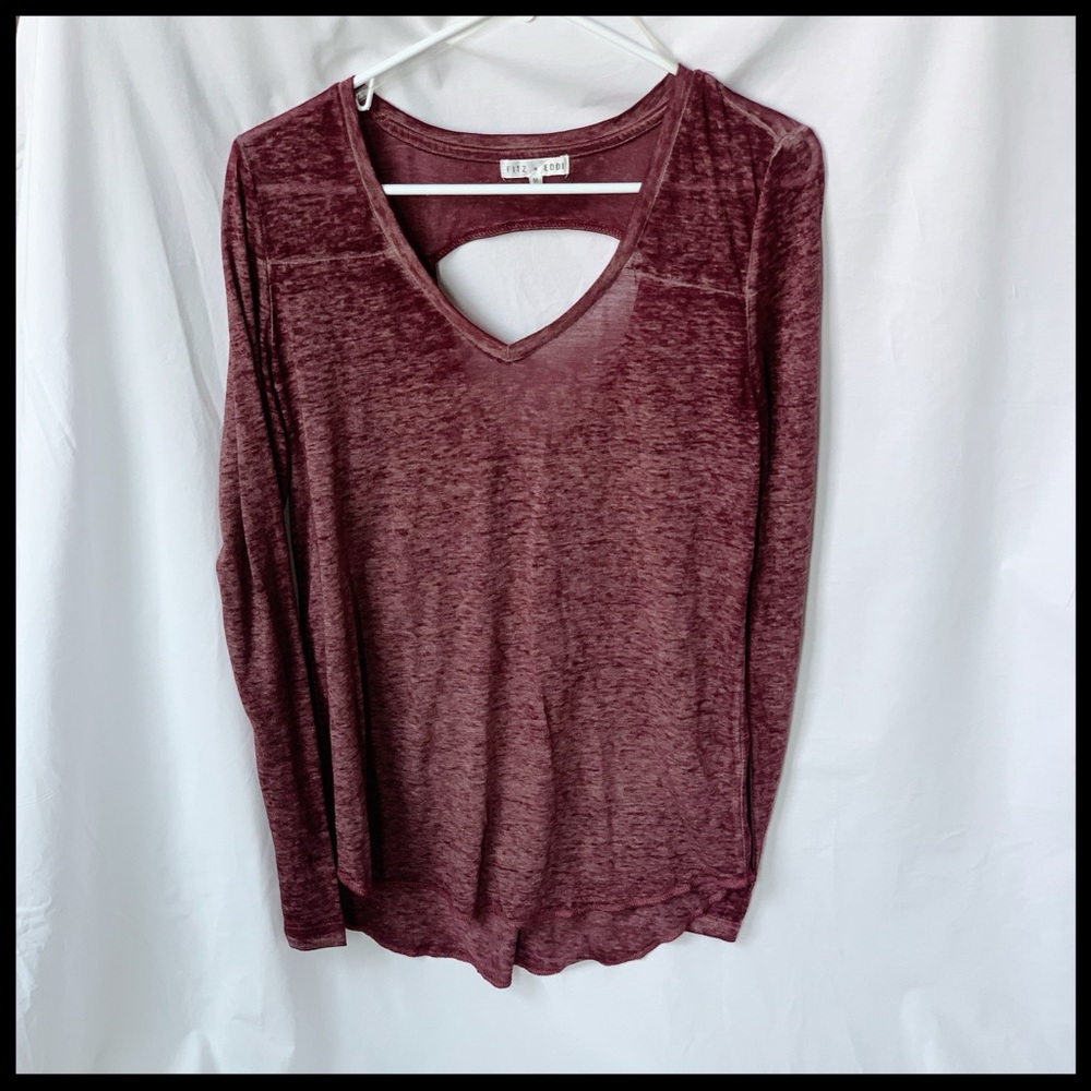 Fitz + Eddi maroon shirt